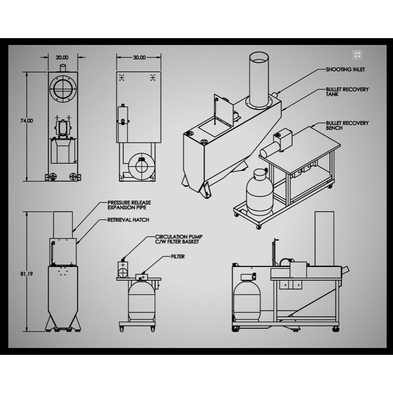 Bullet Recovery System Forensic Bullet Recovery Tank